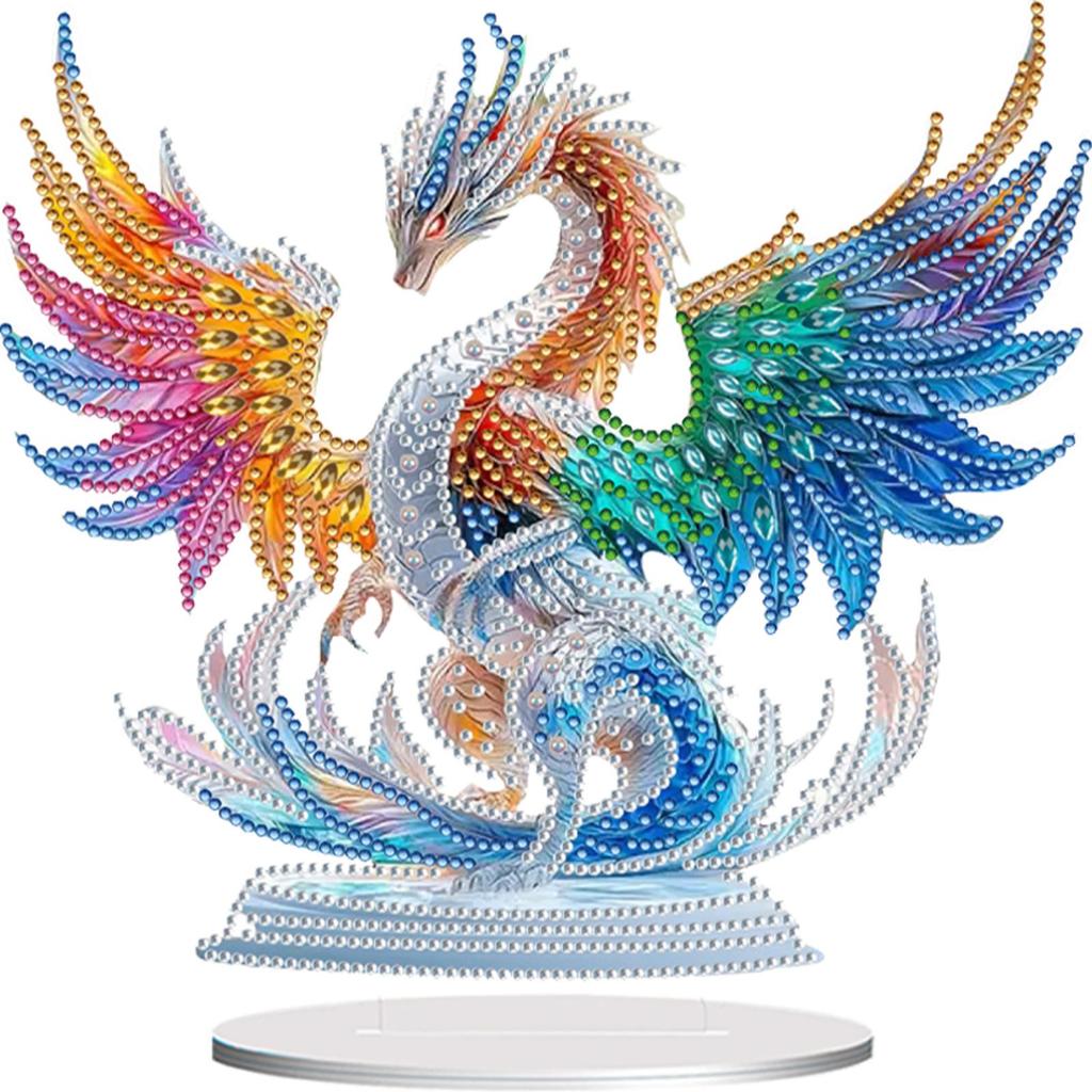 2D Flat DIY Diamond Painting Desktop Ornaments Kit Double-Sided Diamond Painting Desktop Decorations Bedroom Table Decoration