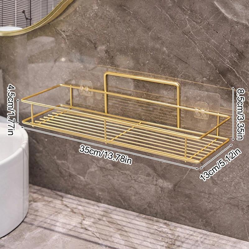 

Hole-Free Wall-Mounted Mouthwash Cup Storage Rack, Light Luxury Black Gold Sanitary Bathroom Rack Bathroom Accessories