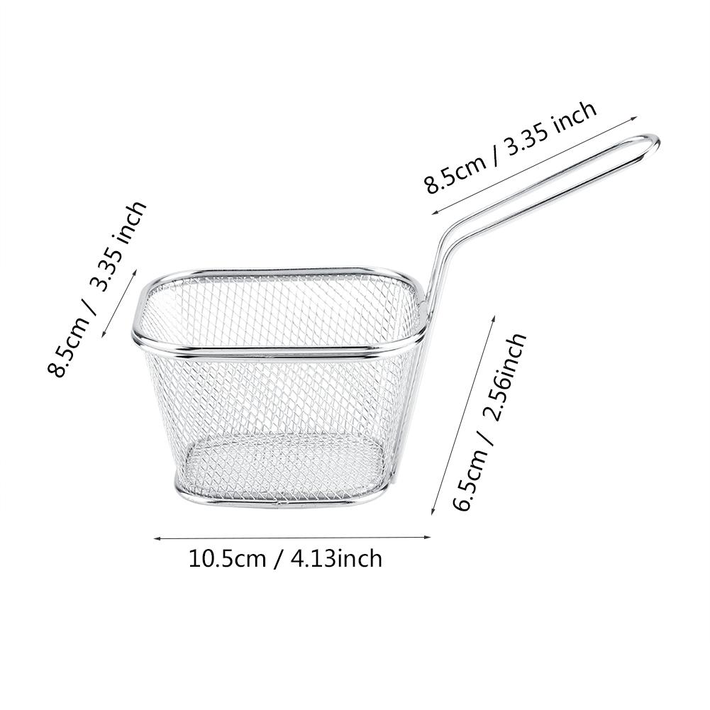 Mini Stainless Steel Chips Deep Fry Baskets Food Presentation Strainer Potato Cooking Tool