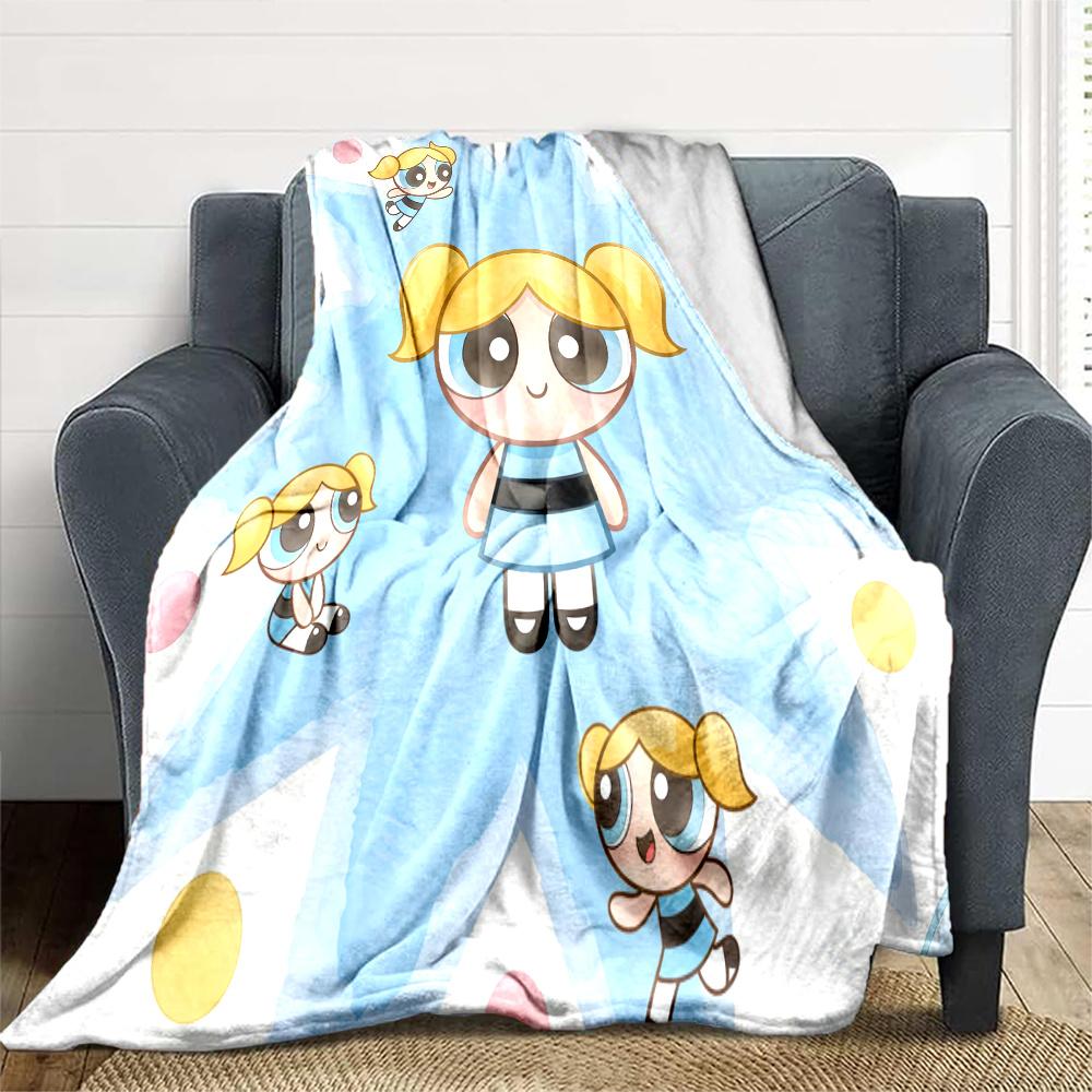 The Powerpuff Girls Flannel Blanket, High quality Comfortable for All Seasons, Home Decor, Warmth and Comfort