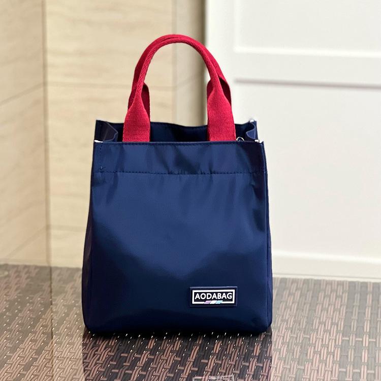 Geantă de mână izolată coreeană cu blocuri de culoare pentru prânz pentru femei