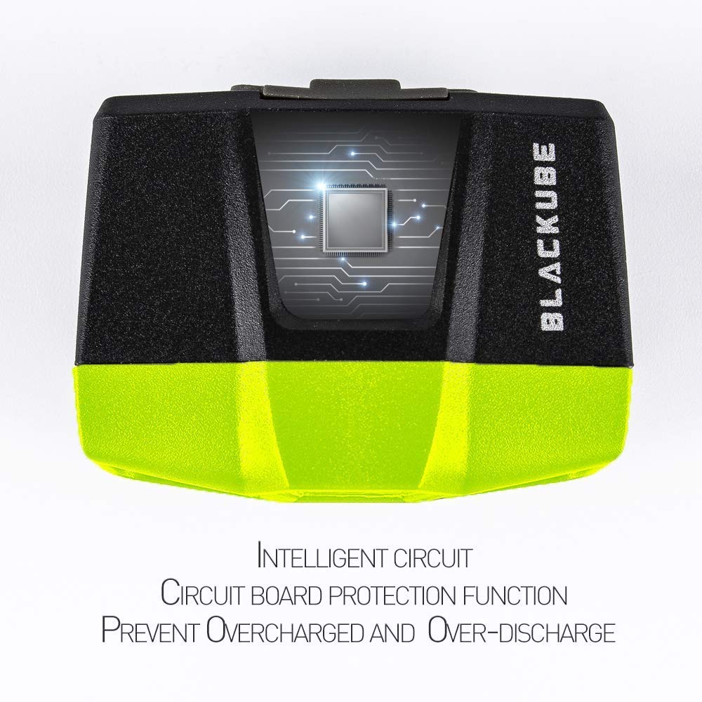 BLACKUBE Rechargeable CapHat Light Clip with Motion Sensor, Bright, 29-Hour Illumination, Fishing Light, Green