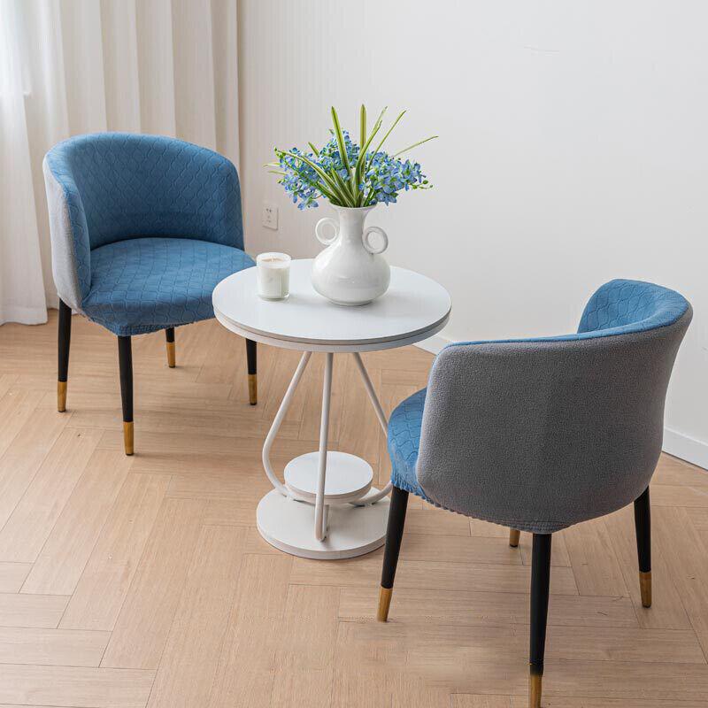1PC Jacquard Circular Backrest Chair Cover Elastic Dustproof Dining Chair Cover Office Chair Seat Cover Home Decoration