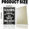 Metal Wall Art Vintage Whiskey Bar Sign, Retro Man Cave Decor