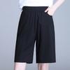 Women Shorts New Elastic Waist Stretch Plus Size Five-point Pants, Straight-leg Pants, Casual Thin Outer Shorts, Women Pants S~6XL