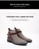 Men's Plus Size High-Top Leather Boots: Korean Style Trendy British Casual Retro Design