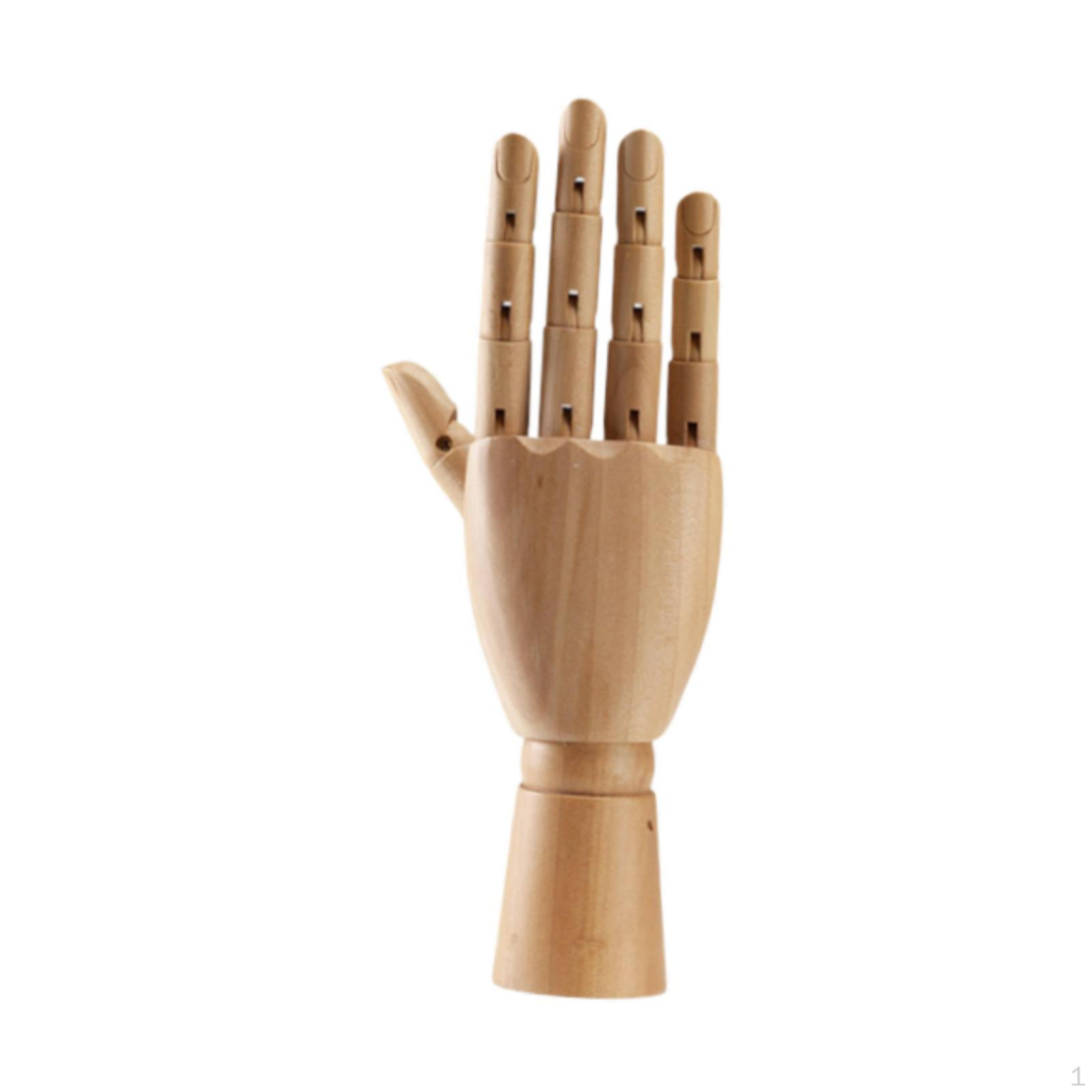 

Wooden Hand Model Art Mannequin Jewelry Display Movable Fingers Manikin Wood for Right Hand