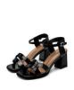 Spur Voile Color Blocking Sandal 7.8Cm Strap Sandals -Us9056 (3Color)