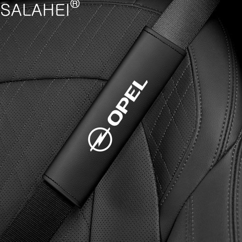 2PC Seat Belt Covers Car Shoulder Pad Seat Belt For Opel Vauxhall OPC ADAM Insignia Antara Corsa J D H Kadett GT Car Accessories