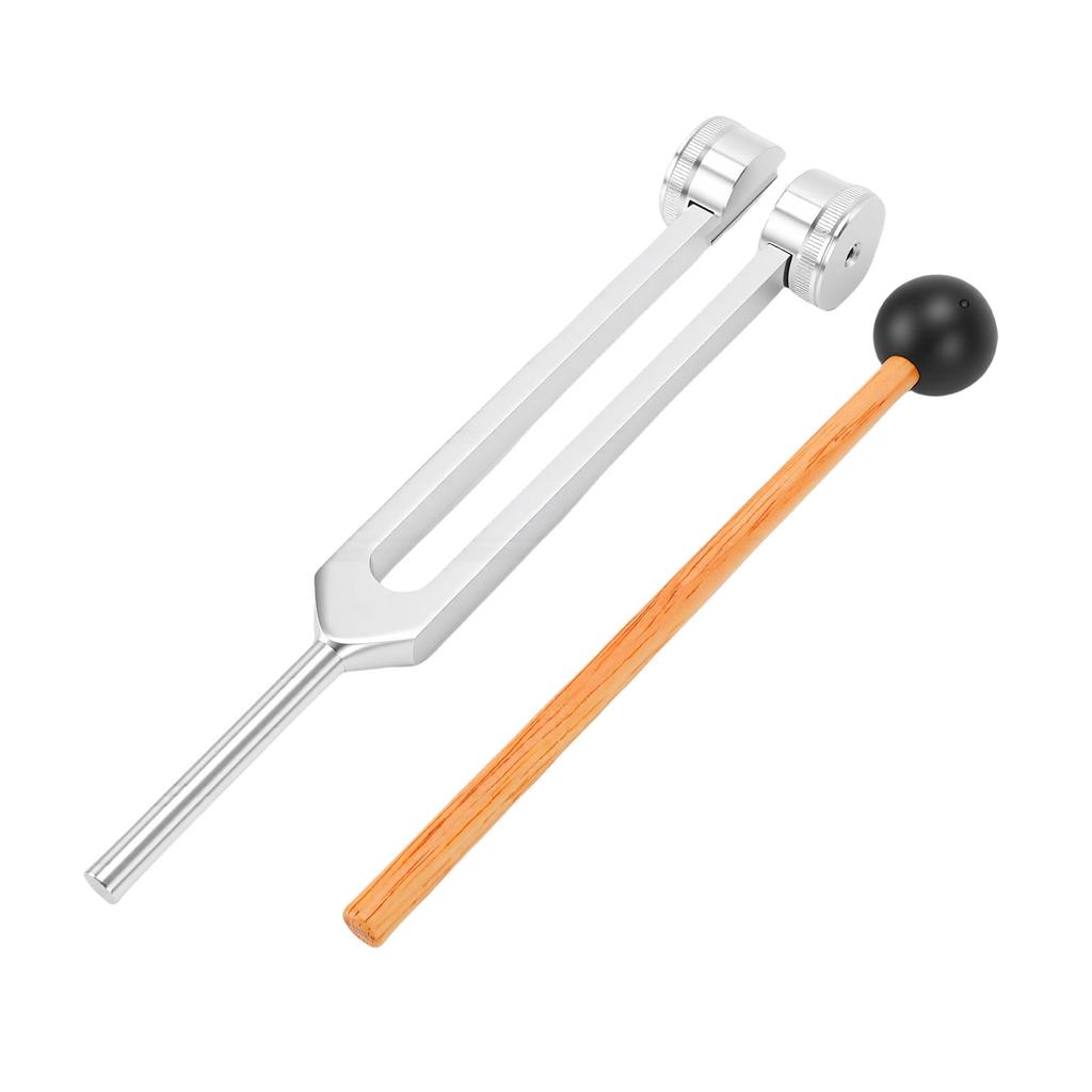 Tuning Fork with Hammer 128Hz Aluminum Alloy Portable Sensory Tuning Fork for SPA Yoga Meditation Relaxation