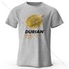 Funny Durian Graphic Tee - Quirky & Playful Design for Casual Everyday Wear, Lightweight Breathable Cotton