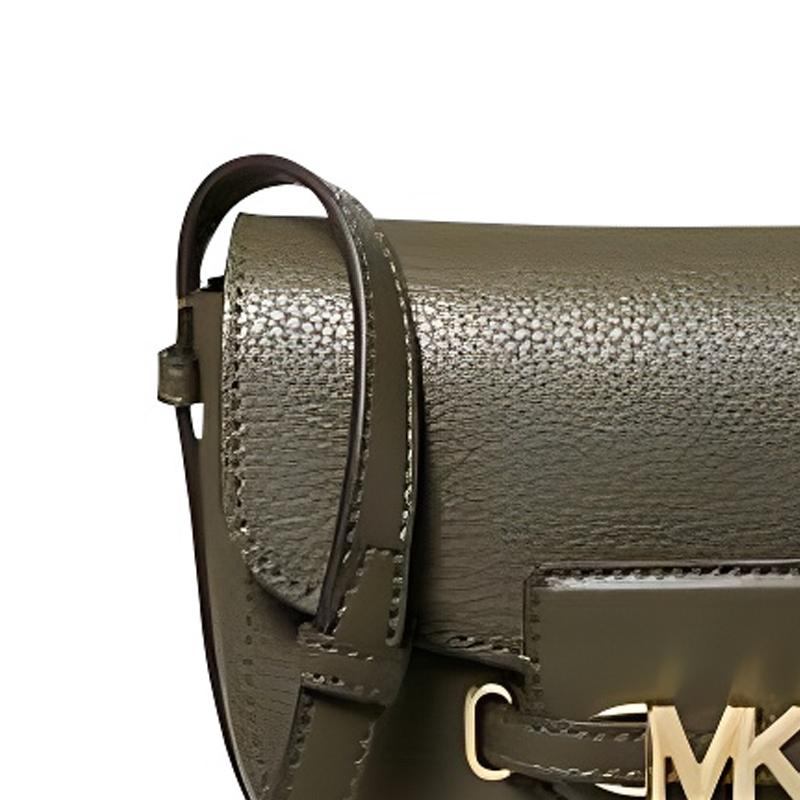 Michael Kors MK Reed Logo Flap Crossbody Bag Small Women Bags Olive-Green 35F3G6RC1T-OLIVE