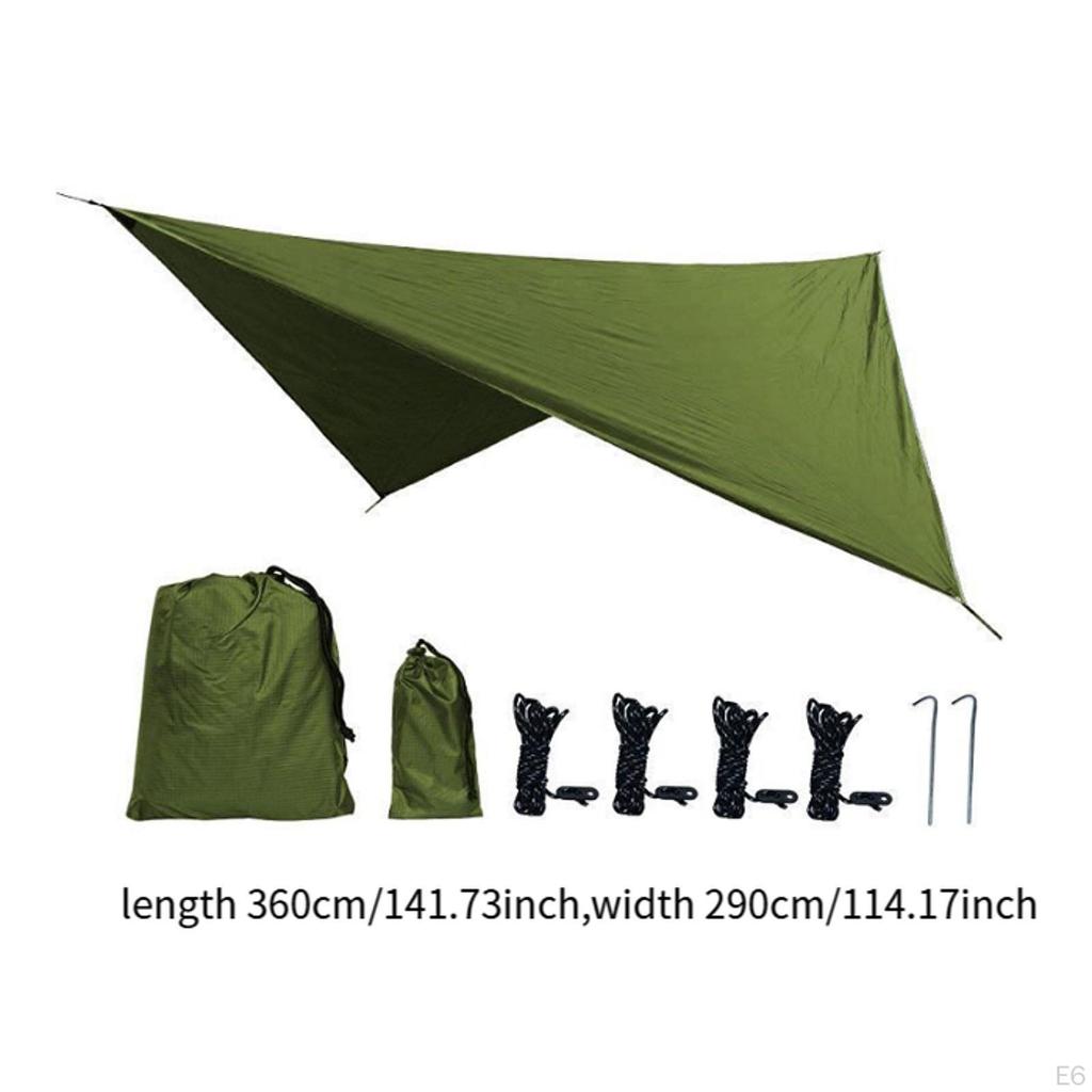Camping Tarp Canopy Easily Set Up with Storage Bag Rain Awning Tent for Backpacking