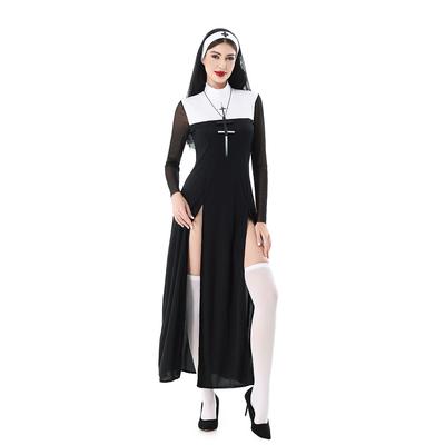 Adult Costume Cosplay Sexy Cross Nun Costume Carnival Cosplay Costume