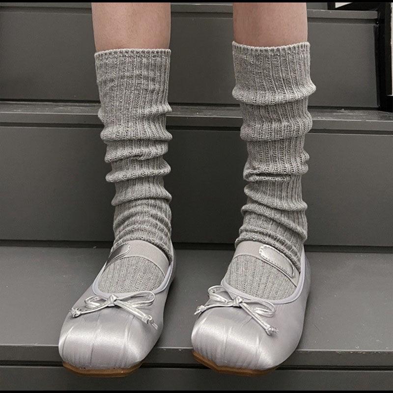 Women's Chunky Knit Over-the-Knee and Mid-Calf Mesh Socks - Breathable Ice Silk, Perfect for Outer Wear