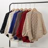 Multifunctional Cardigan Scarf Women Autumn Winter Windproof Warm Shawl Wrap Solid Color Hollow Out Knitted Wrap Scarves