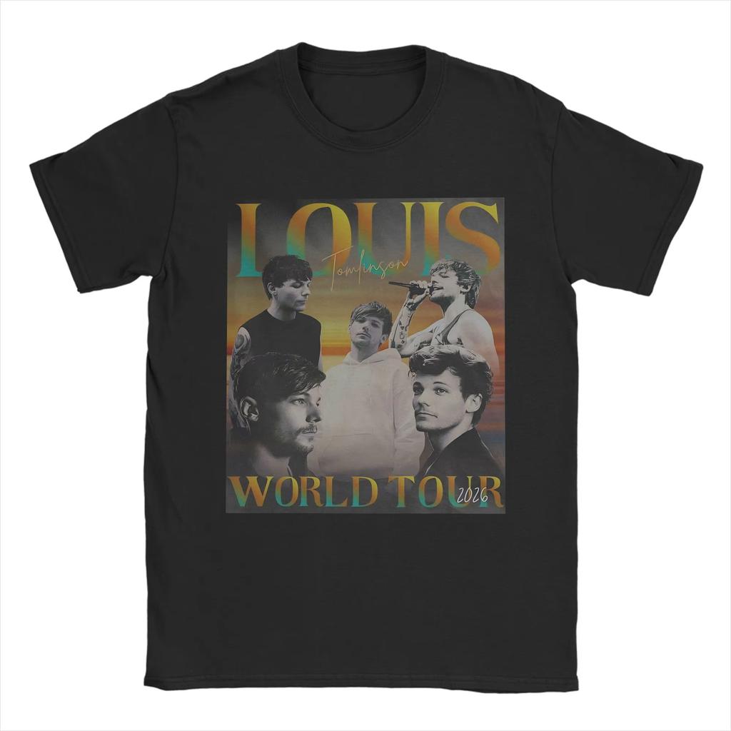 Louis Tomlinson How Did We Get Here 2026 tour de álbum gráficos Camiseta Unisex 100% algodón verano Cuello O moda Manga Corta Camiseta
