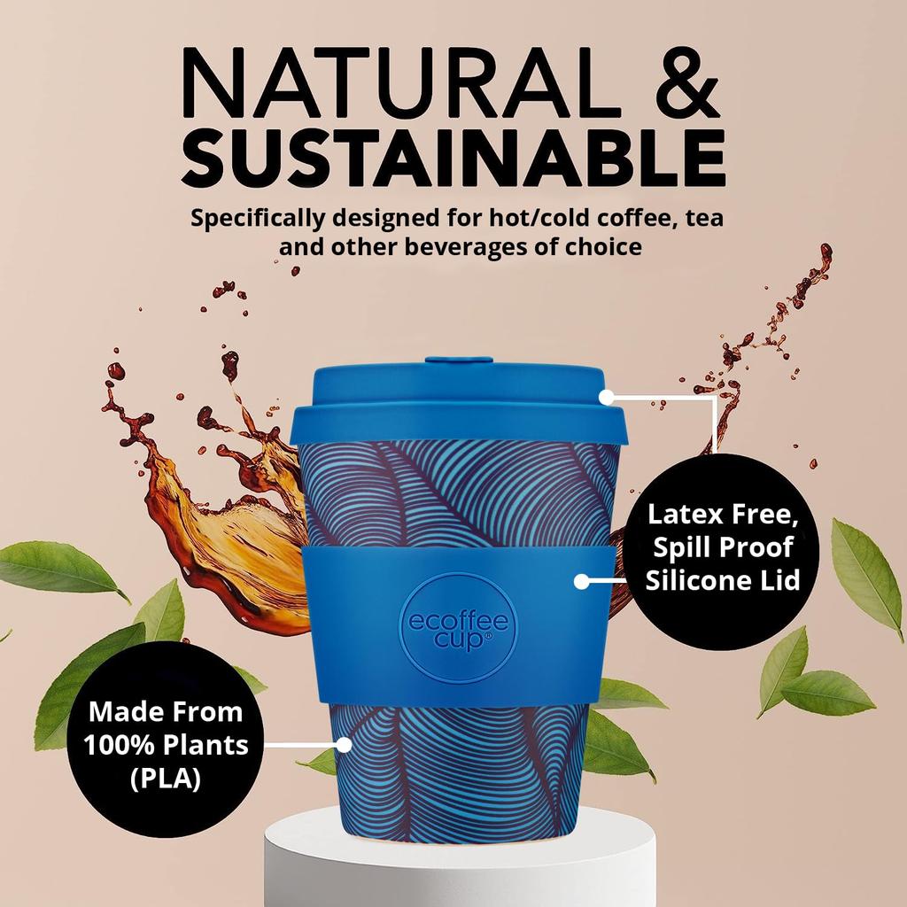 Ecoffee Cup, Reusable, Eco-Friendly, 350ml, Cup and Saucer, 812 006