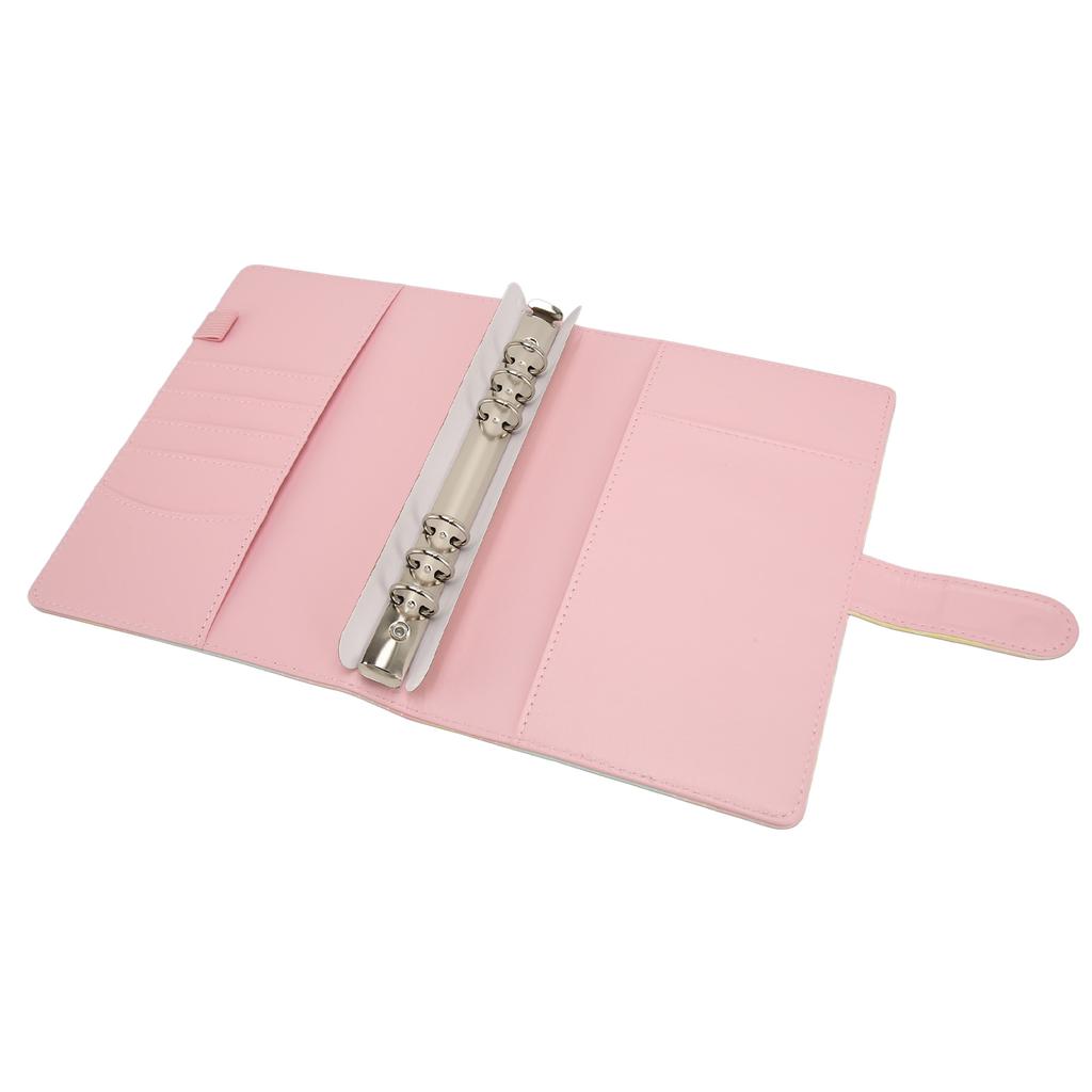 A5 Leather Notebook  Loose Leaf 6   Planner Notebook Cover with Magnetic Buckle Clos