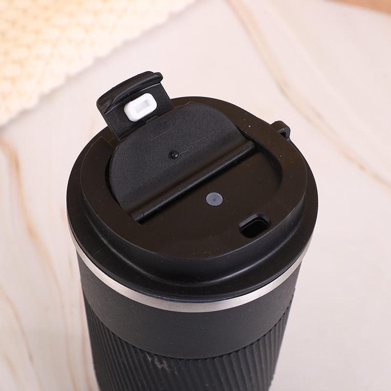 304 Stainless Steel Smart Coffee Mug with Silicone Sleeve - Insulated Travel Cup for Outdoor and Car Use