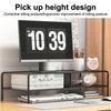Dual Deck Computer Monitor Rising Holder Pc Screen Stand Bracket Desktop Keyboard Mouse Laptop Storage Organizer Riser Shelf