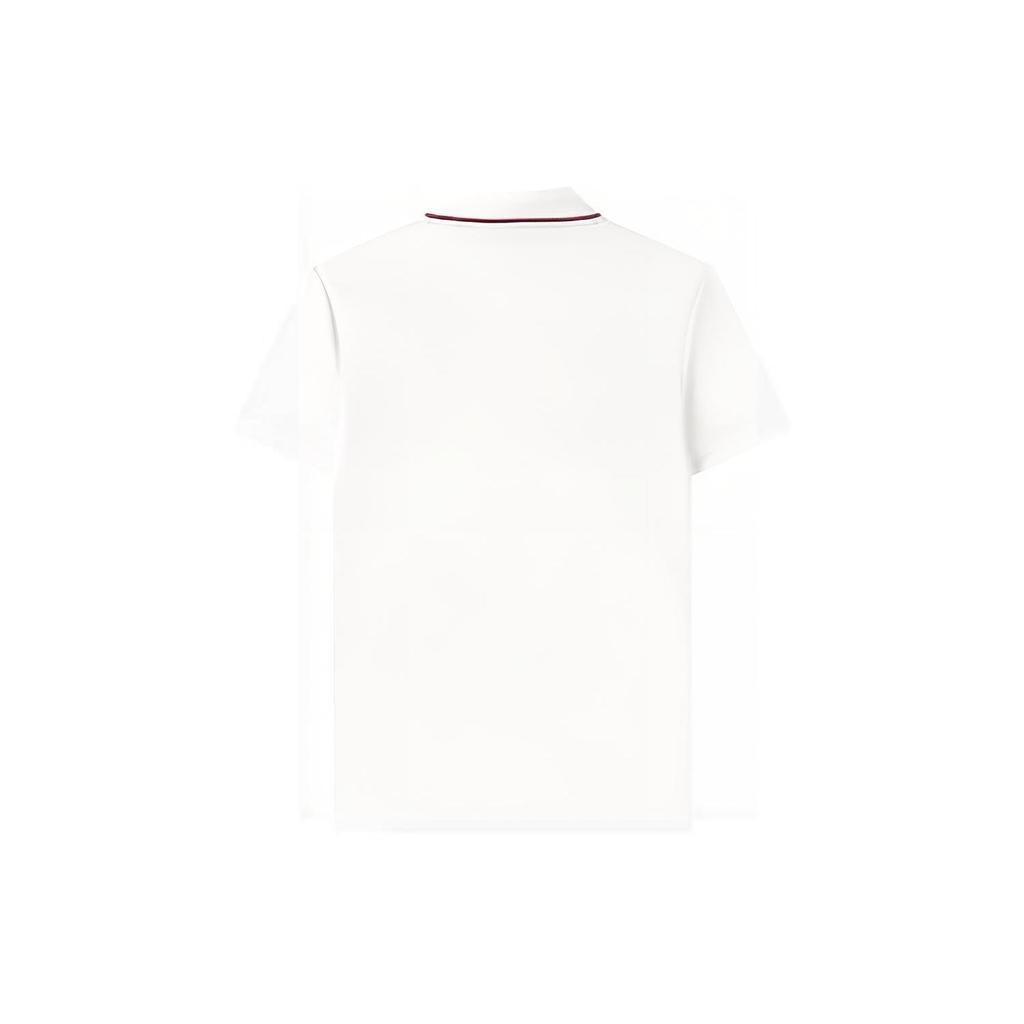 Fila Solid Color Logo Simple Casual Sports Polo Shirt Women Tops White F11W321101FWT