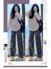 Petite High Waist Gray Wide Leg Cargo Pants for Women - Spring/Summer 145cm Length