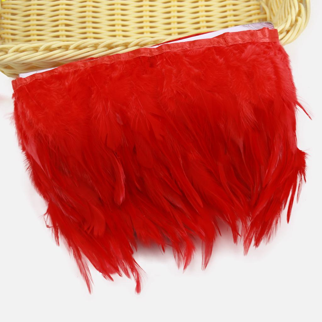 Feather1/5/10 Meter Rooster Chicken Feather Trims 4-6 Inch Natural Feathers for DIY Crafts Costume Clothing Hat Mask Making