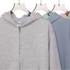 Korean Style Womens Short Hooded Zip-Up Cotton Blend Sweatshirt Loose Fit Winter Casual Top