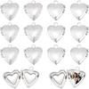 UNICRAFTALE About 24pcs Stainless Steel Heart Locket Pendants Hearts Photo Frame Charms Love Wedding Photo Charms for DIY Memorial Necklace Jewelry