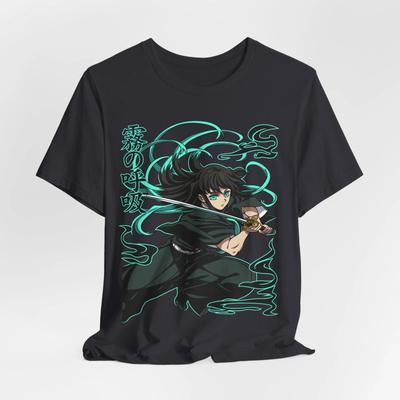 Men's and Women's T-shirts Muichiro Anime Graphic Tee - Unisex Jersey Short Sleeve Shirt, Manga Gift,