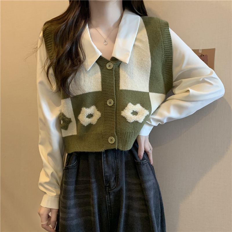 Cardigan Women Pletená vesta Ženy Styl raného podzimu Design Smysl Malá retro halenka Cardigan Dámský top