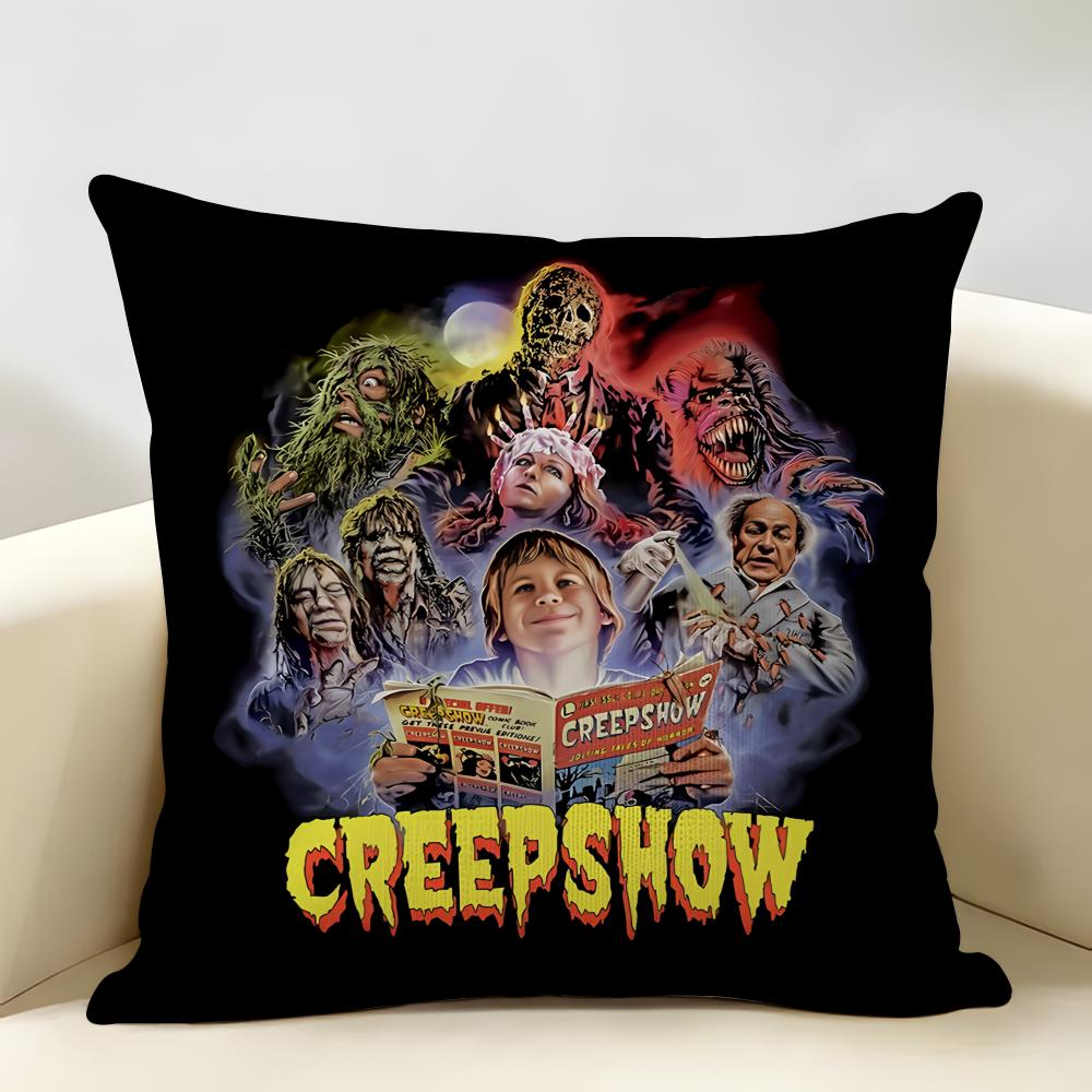 CCreepshow Movie Terror Cushion Cover Natural Linen Organic Fabric DoubleSided Printing Room Sofa Decor Pillow Case