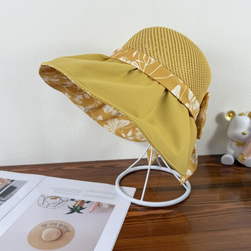 

Женская шляпа рыбака с принтом и большими полями, летняя складная шляпа от солнца, устойчивая к ультрафиолетовому излучению one size