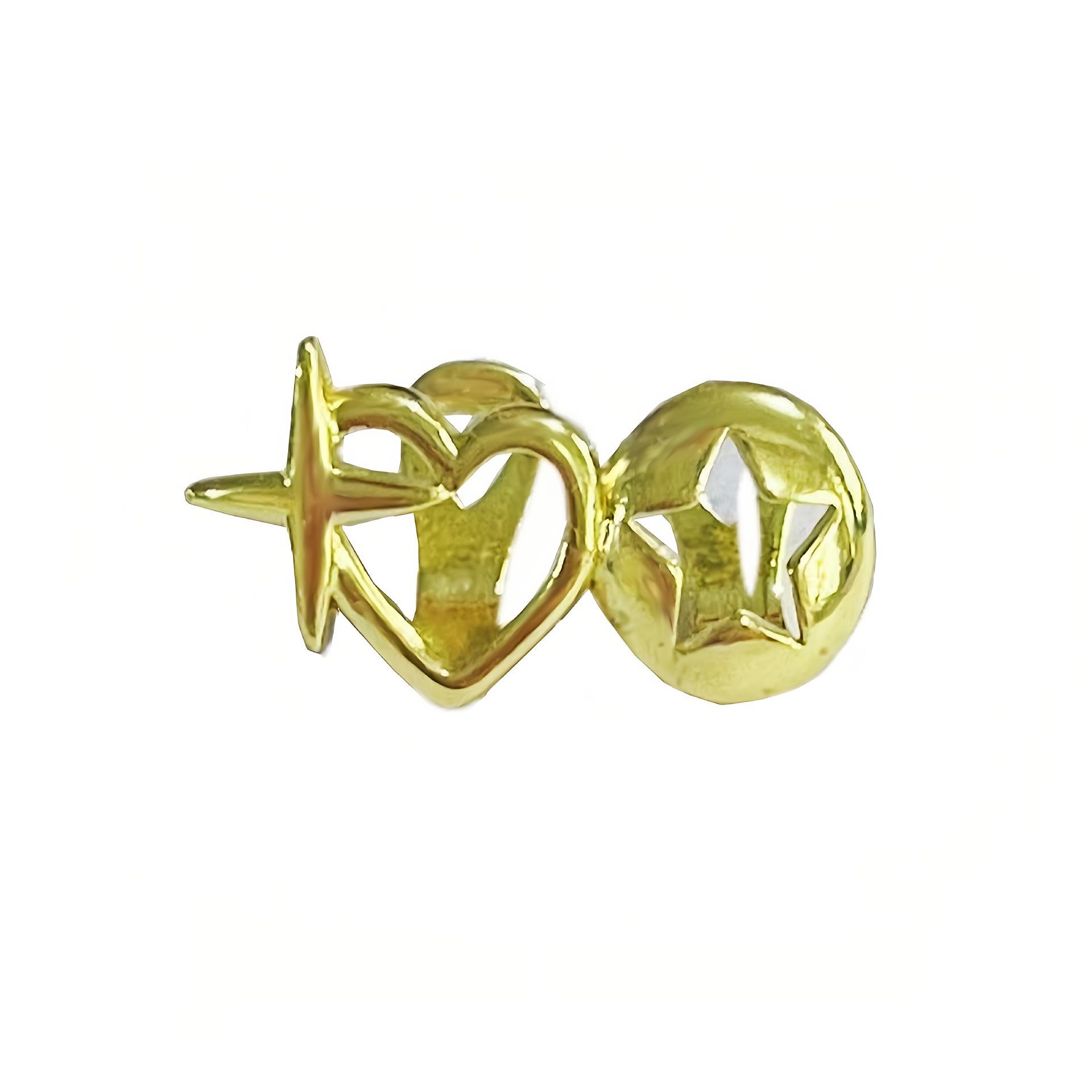 

Cross-Border Hip-Hop Hollow Heart & Star Teeth Grillz - Halloween Trend Jewelry золотой