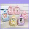 Cute Cartoon Plush Rabbit Letter Printed Backpack For Kids