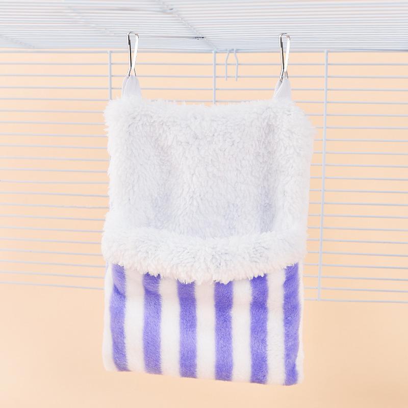 Мультяшная плюшевая теплая подвесная гамак-кровать для мелких животных, спальный мешок для белки, гамак для хомяка, гнездо для мелких животных, принадлежности A11