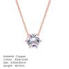Fashion Crown Pendant Necklace for Women Retro Vintage Classic Rose Gold Cubic Zirconia Chain On Neck Trendy Jewelry N390