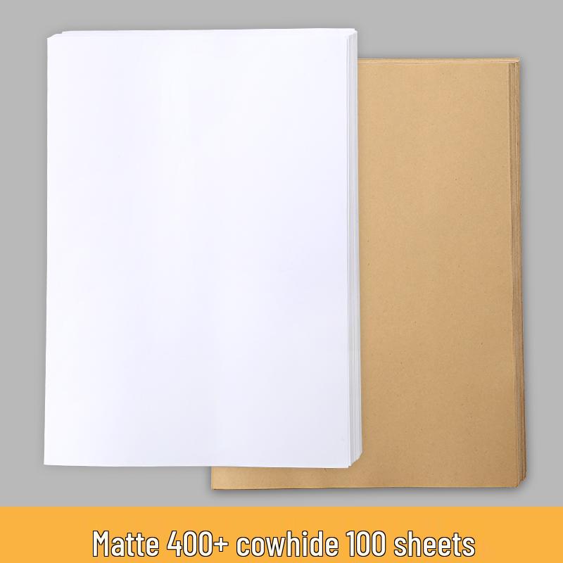 A4 Self-Adhesive Printing Paper: 500 Sheets of Glossy, Matte, and Kraft White Label Stickers