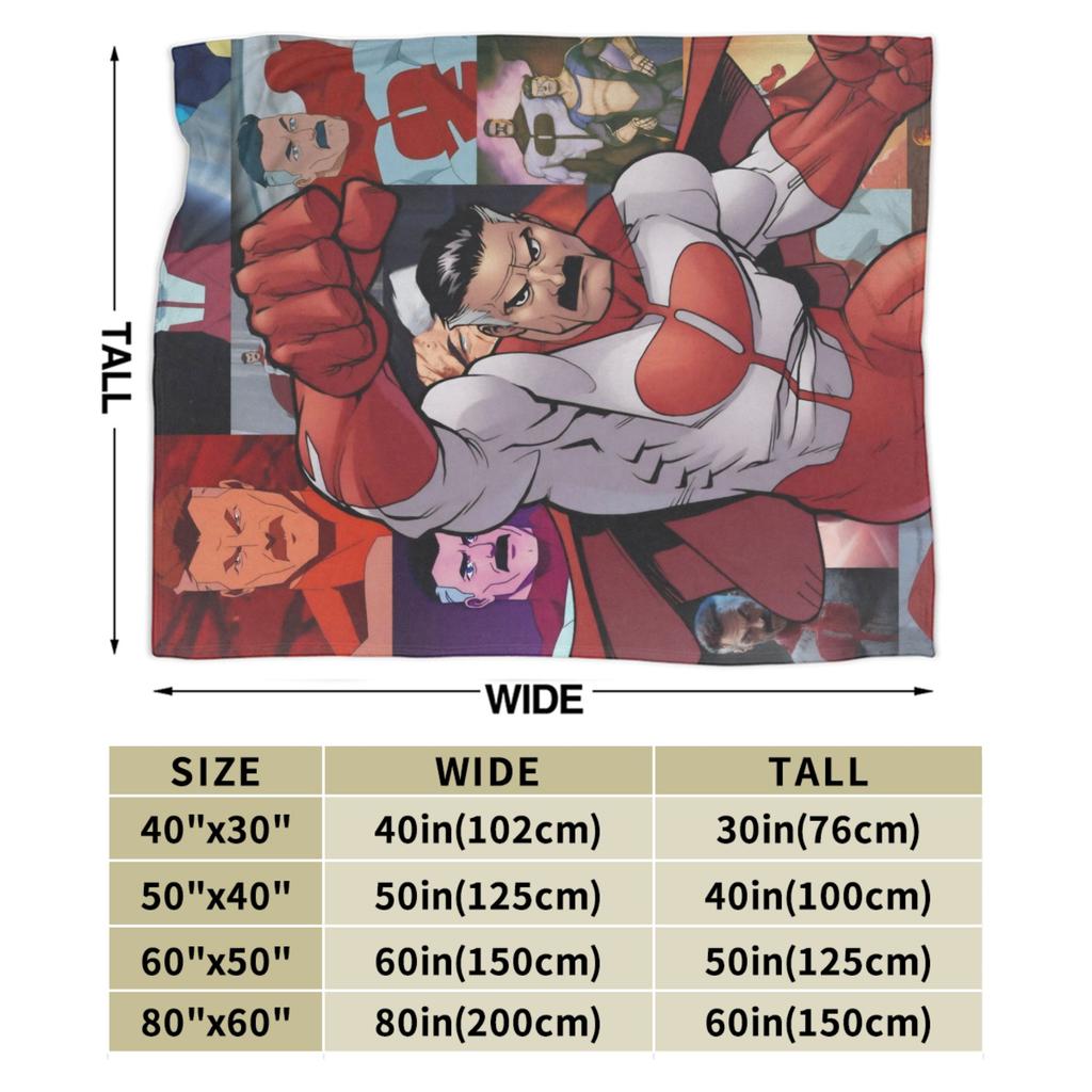 Invincible Omni Man Blanket  Warm Comfortable Plush Bedding Throws For Bedroom Travel Office Flannel Bedspread Bed Cover