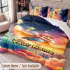 Custom Name Text 3Pcs Bedding Set Super Mario Duvet Cover And Two Pillowcases