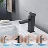 Basin Sink Faucet Bathroom Kitchen Washbasin Faucet Deck Mounted Hot Cold Water Tap Premium Stainless Steel Brushed Material