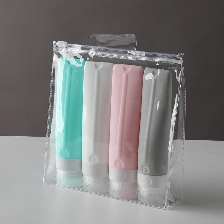 Silicone Dispenser Bottle Travel Cosmetic Dispenser Bottle Set Shampoo Storage Bottle 4pcs/5pcs Set