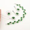 New Zircon Earrings Necklace Set European and American Love Jewelry Set