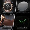 OLEVS Brand Fashion Multifunction Moon Phase Quartz Watch for Men Leather Waterproof Luminous Calendar 24 Hours Mens Watches