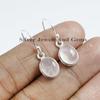 Handmade Oval Rose Quartz Earring, 925 Sterling Silver Earrings: Capricorn Birthstone