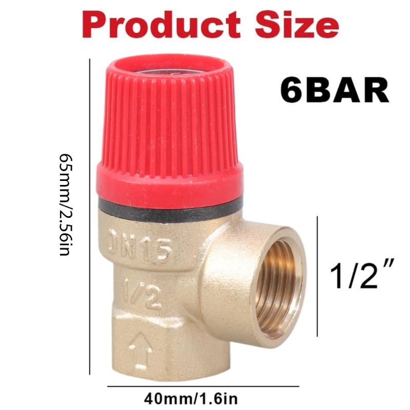 Practical DN15 Membrane Safety Valves 1/2 Inch Brass Pressure Relief Valves Accessory for Water Oil and Gas Rating