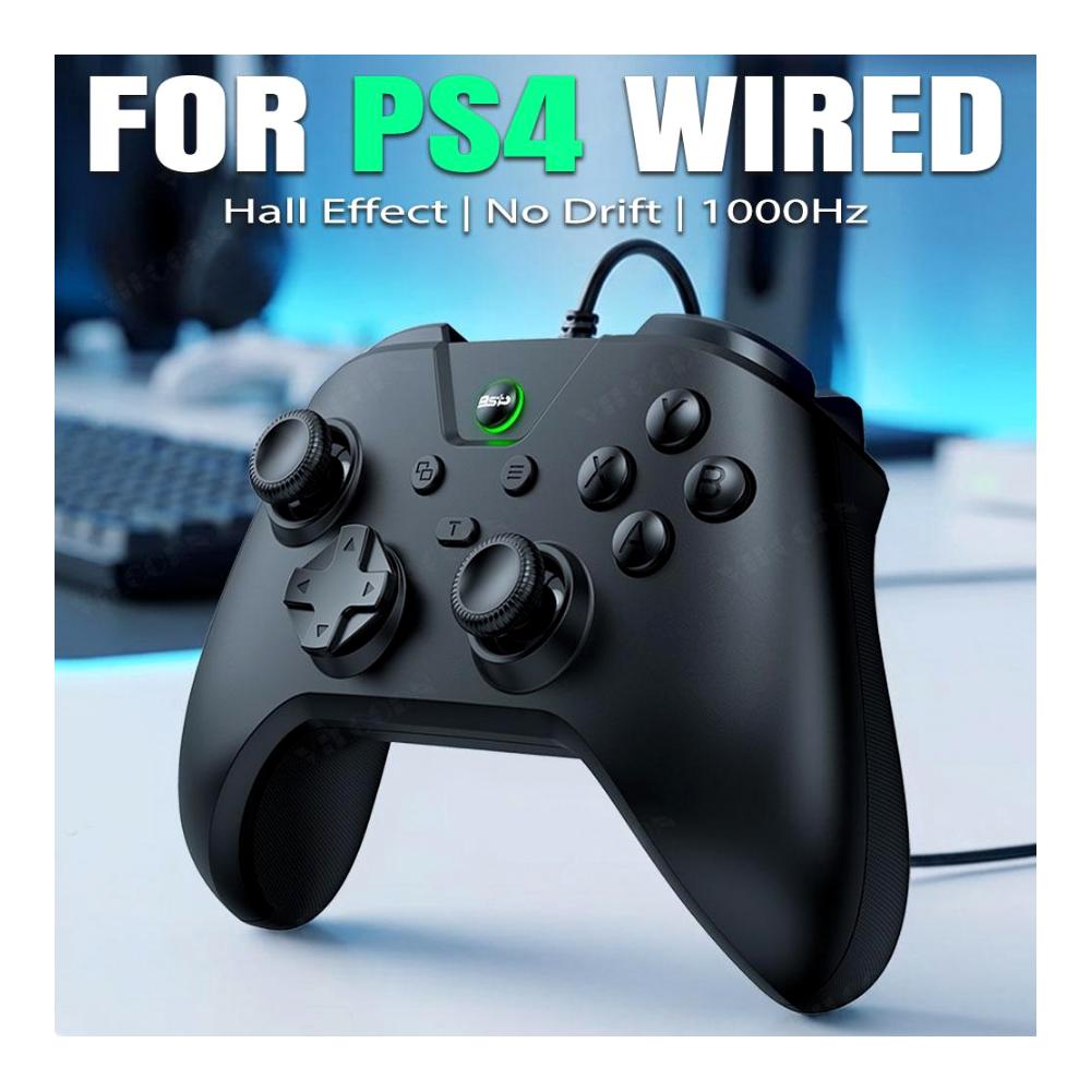 G4 Verkabelter Gamecontroller für PS4 Kompatible Konsole und PC mit Turbo und Dual-Vibration