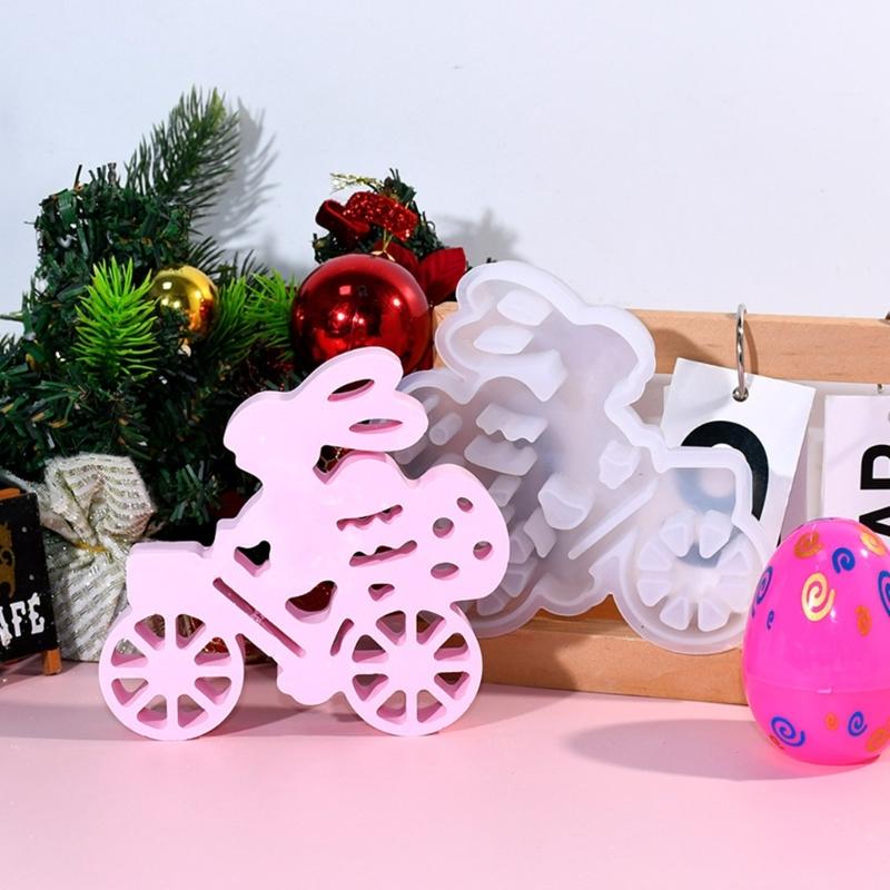 High Temperature Resistant Food Grade Silicone Easter Rabbit Mold for Handmade Craft Projects and Holiday Ornaments