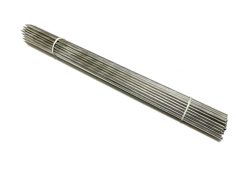 4mm 50cm große starke Grillnadel Picknick Barbecue Edelstahl breite Spieße Grill Fleisch Brochette Kebabspieße Bratnadeln